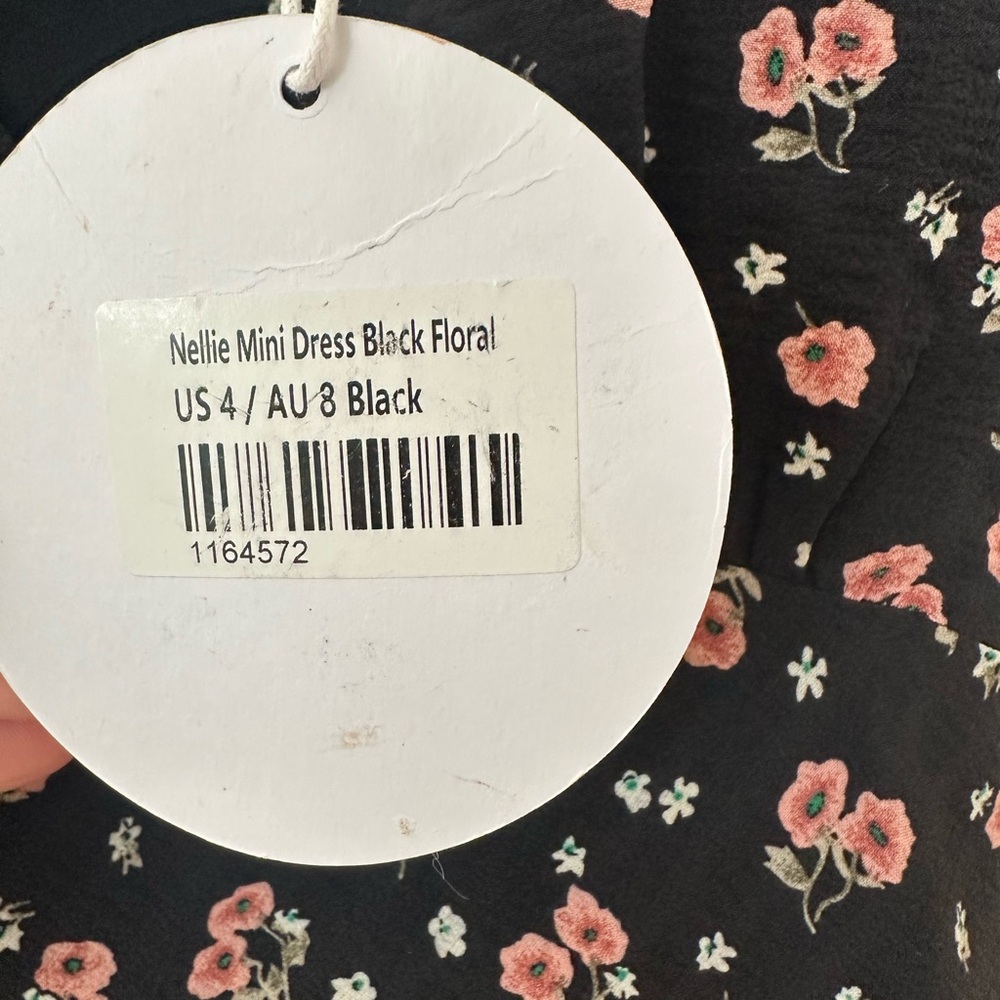 Princess Polly Black Floral Dress - Picture 4 of 4